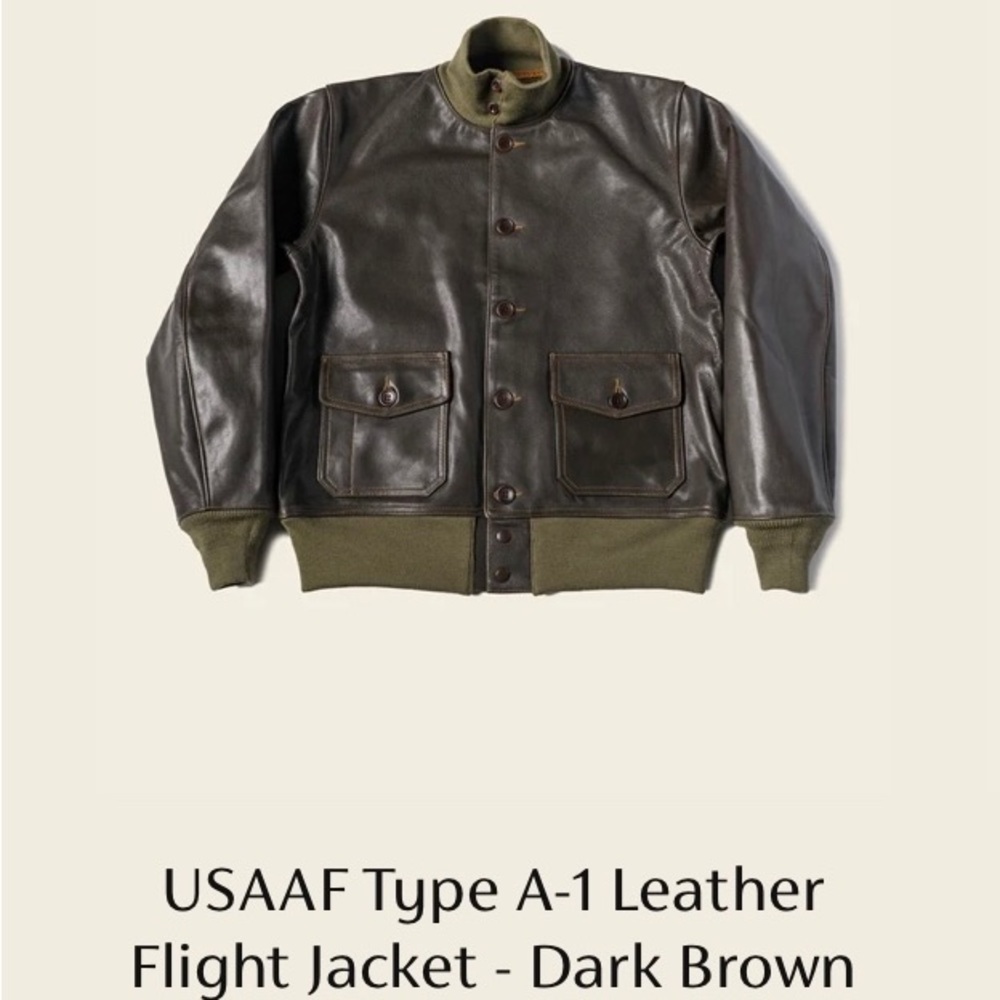 Men’s Leather Flight Jacket, size XL (42-44), brown